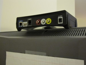videophone on back top of TV without stand