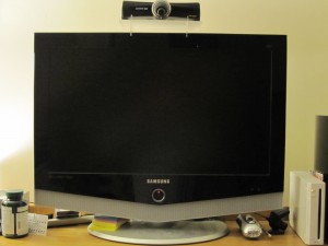 front of TV